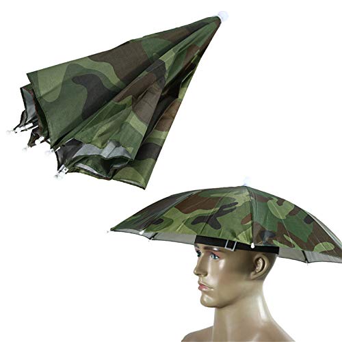 AOWA 1pc Umbrella Hat Strap for Sun and Rain Foldable Sun Shade Headwear for Camping Fishing Hiking Outdoor Sports