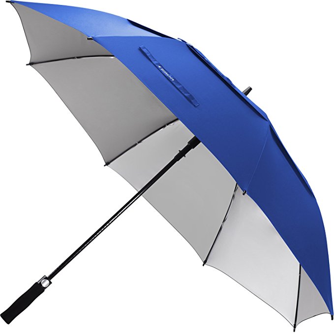 ZEKAR 54/62/68 inch Large Windproof Golf Umbrella, Double Canopy and Auto Open, Including UV Protection Version Parasol