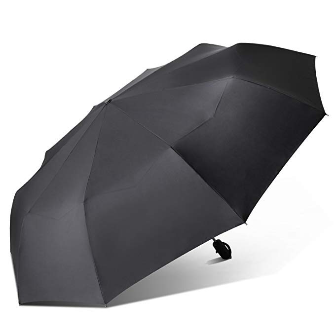 TOPX Windproof Travel Umbrella Men & Women 48.4inch Large Compact Folding Auto Open/Close Umbrella Gift Choice